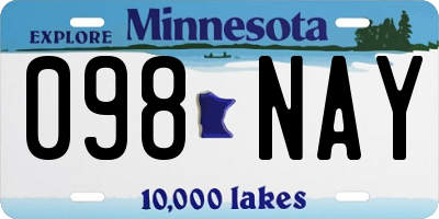 MN license plate 098NAY