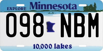 MN license plate 098NBM