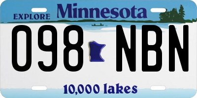 MN license plate 098NBN