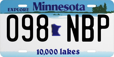 MN license plate 098NBP