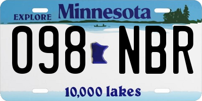 MN license plate 098NBR
