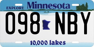 MN license plate 098NBY