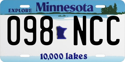 MN license plate 098NCC