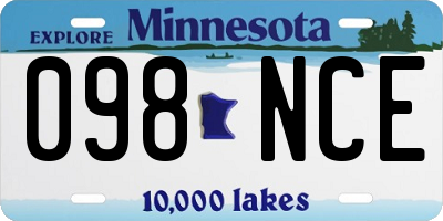 MN license plate 098NCE