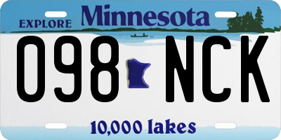 MN license plate 098NCK