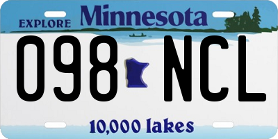 MN license plate 098NCL
