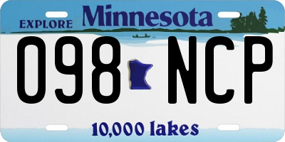 MN license plate 098NCP