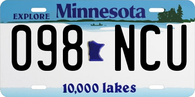 MN license plate 098NCU