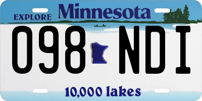 MN license plate 098NDI