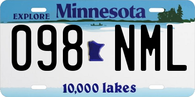 MN license plate 098NML