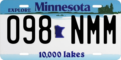 MN license plate 098NMM