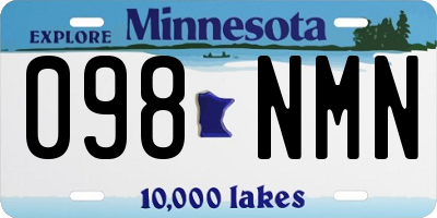 MN license plate 098NMN
