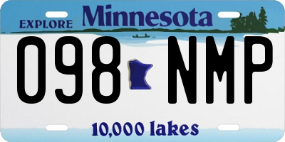 MN license plate 098NMP