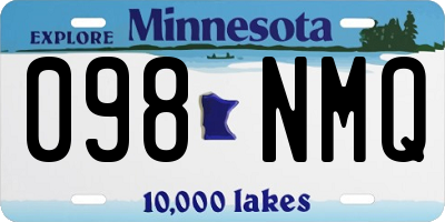 MN license plate 098NMQ
