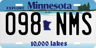 MN license plate 098NMS