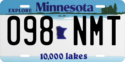 MN license plate 098NMT