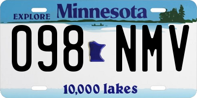 MN license plate 098NMV