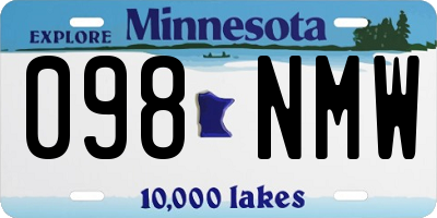 MN license plate 098NMW