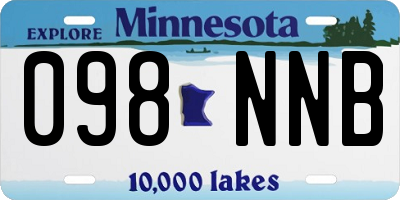 MN license plate 098NNB