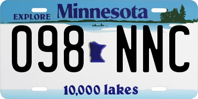MN license plate 098NNC