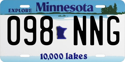 MN license plate 098NNG