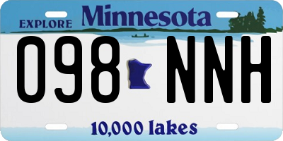 MN license plate 098NNH