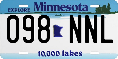 MN license plate 098NNL