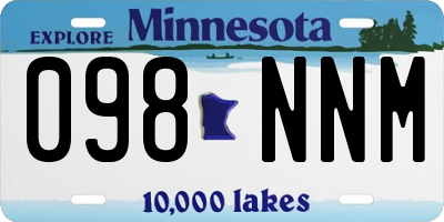 MN license plate 098NNM