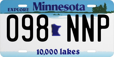 MN license plate 098NNP