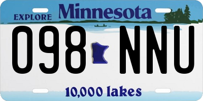 MN license plate 098NNU