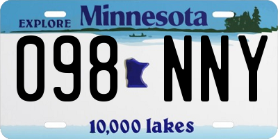 MN license plate 098NNY