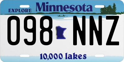 MN license plate 098NNZ