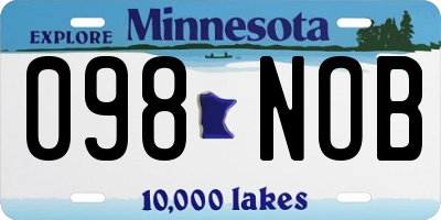MN license plate 098NOB