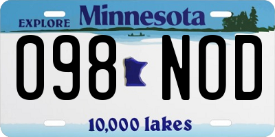 MN license plate 098NOD