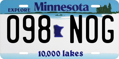 MN license plate 098NOG