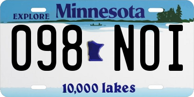 MN license plate 098NOI