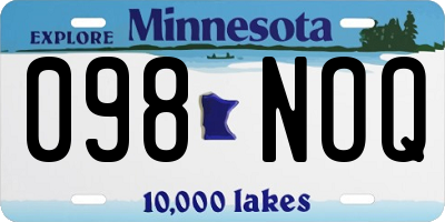 MN license plate 098NOQ