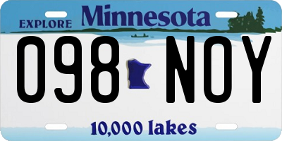 MN license plate 098NOY
