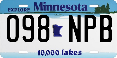 MN license plate 098NPB