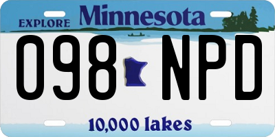 MN license plate 098NPD