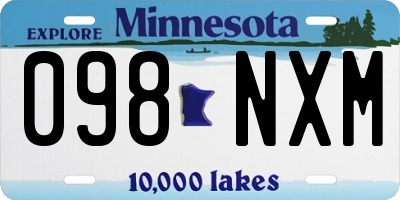 MN license plate 098NXM