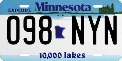 MN license plate 098NYN