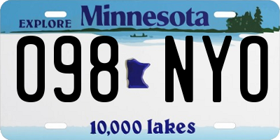 MN license plate 098NYO