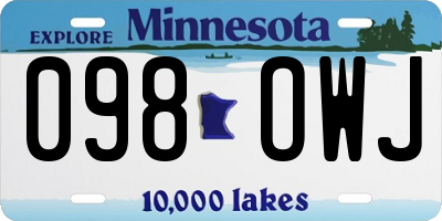 MN license plate 098OWJ