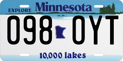 MN license plate 098OYT