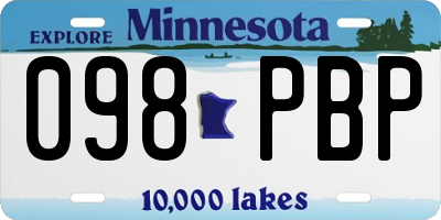 MN license plate 098PBP