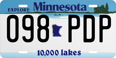 MN license plate 098PDP