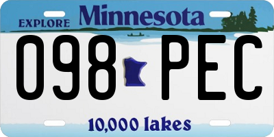 MN license plate 098PEC