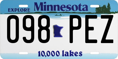 MN license plate 098PEZ