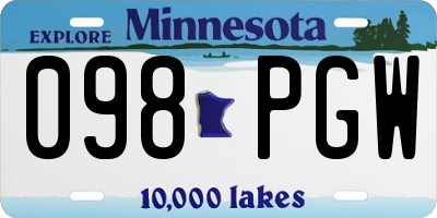MN license plate 098PGW